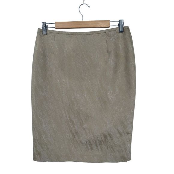 LeSuit Petite Gold Metallic Pencil Skirt 4P‎ - Picture 1 of 6